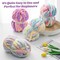 10-Pack Chunky Chenille Yarn – Super Bulky Fluffy Yarn for Crochet & Hand Knitting, 7.05 oz / 24 Yards Each, Jumbo Variegated Yarn for Baby Blankets, Cushions & DIY Crafts (White-Grey)